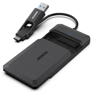 BENFEI 2.5 Inch SSD Enclosure SATA to USB-C/A Tool Free External Hard Drive Box