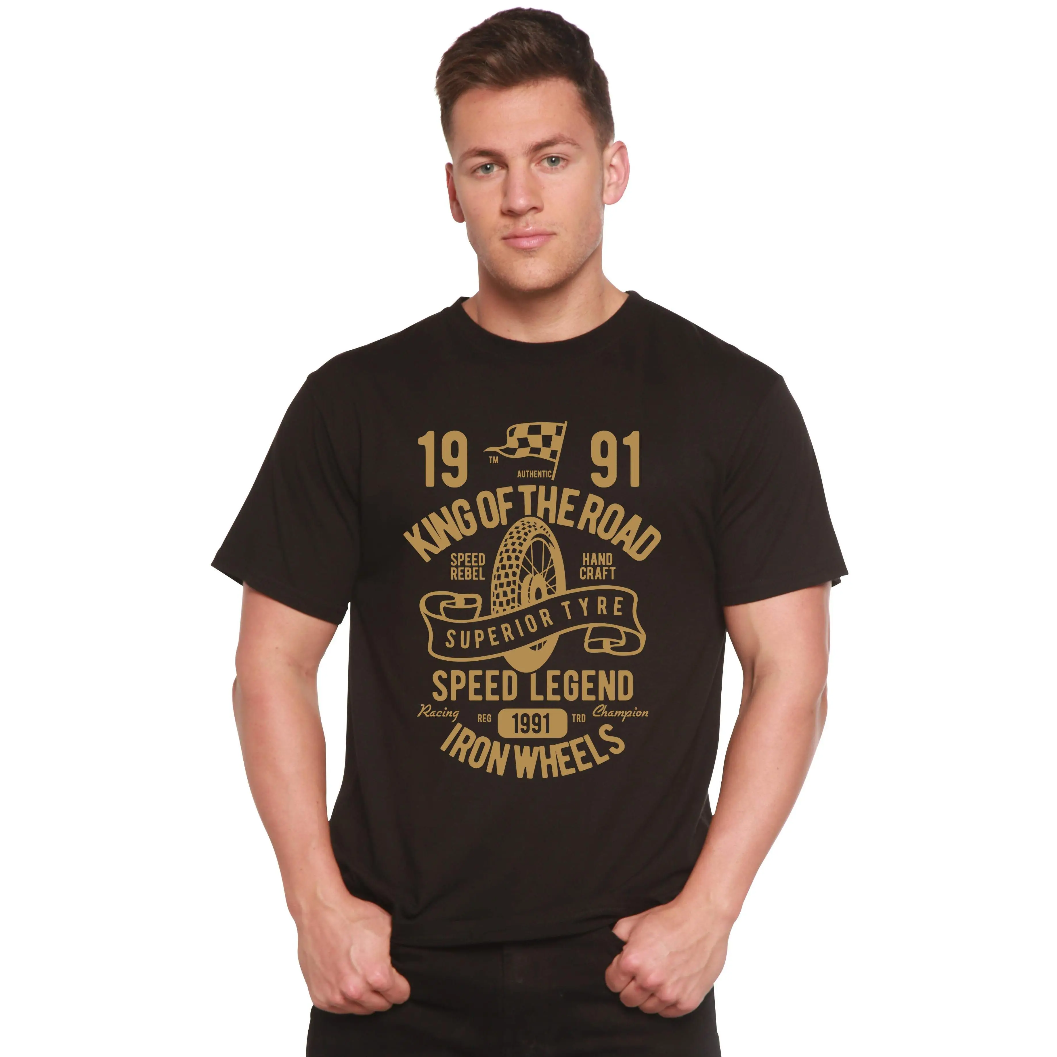 Superior Type Spun Bamboo® Men's Bamboo Viscose/Organic Cotton Short Sleeve Graphic T-Shirt