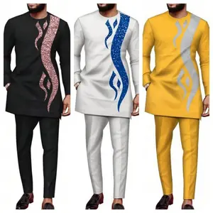 Africanethnicstylemen'ssuitlong-sleevedembroideredshirtandcasualpants2-piecesetmen'sClothesMenswear