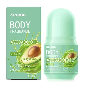 XIAOKS Avocado Oil Body Fragrance Stick 50g - Natural Roll-on Body Scent with Fresh, Non-Greasy Formula & Long-Lasting Aroma for Neck, Armpits & Pulse Points