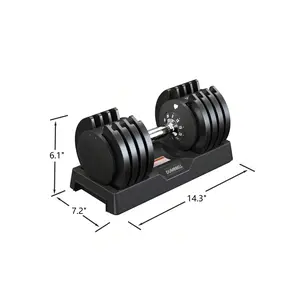 Hot selling styles  Dlandhome Dumbbells 25lb 55lb With Anti Slip Metal Handle 5 In 1 Adjustable Free Weight Dumbbell Home Gym Equipment For Full Body Workout Fiess Strength training