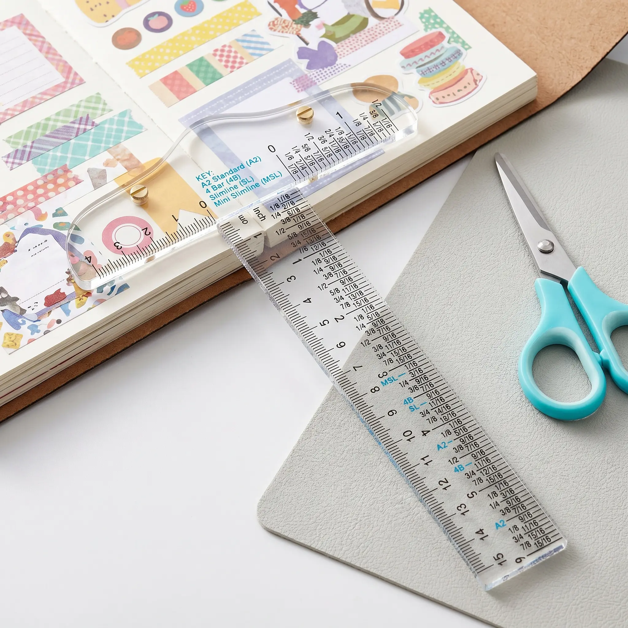 This T-square ruler is a precise alignment tool for crafting, cardmaking and scrapbooking. With distinct measuring marks and a stable T-shape, it ensures neat, symmetrical layouts for all your paper DIY projects-MM1