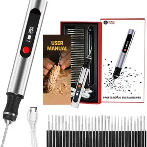 Engraving Pen with 30 Free Diamond Bits for Personalized Gifts & Practice Canvases Easy to Use USB-C Fast Charger 3 Speed Settings 8000-21000 RPM