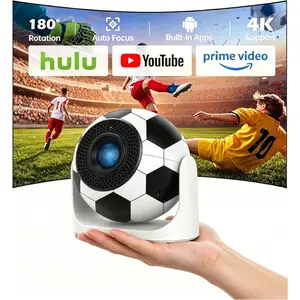 Portable Projector with WiFi & , Auto Focus &  Ceiling Projector 180? Rotatable  Mini Projector -in APPS, Football Movie  Theater Outdoor Bedroom Use
