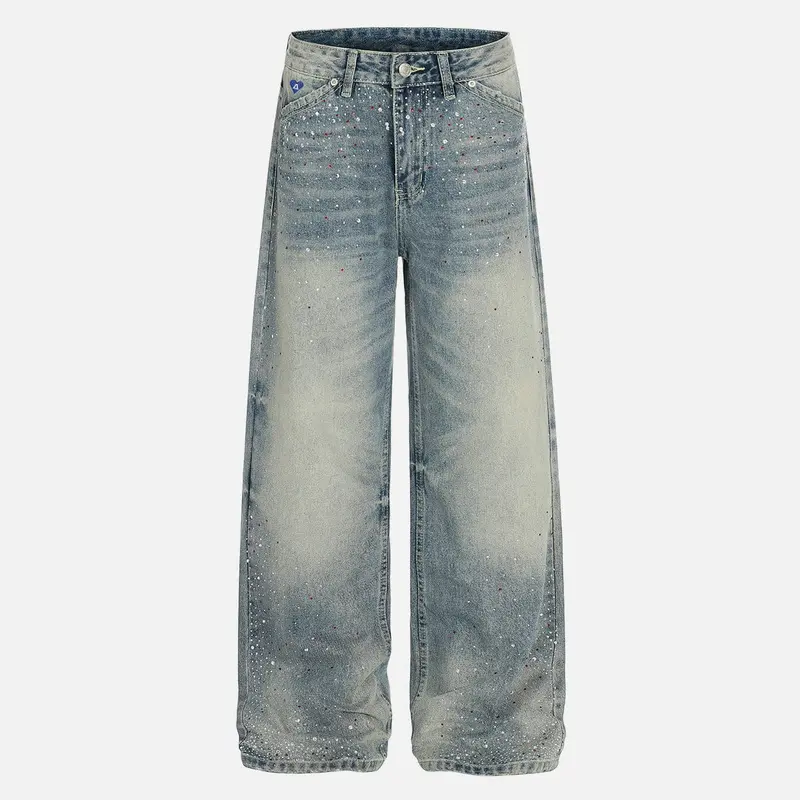 rhinestone pants baggy - TikTok Shop