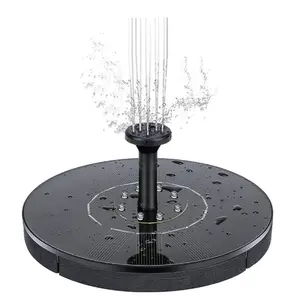 1PCS Solar-powered floating fountain with colorful LED lights for outdoor pools, patios, bird baths, and garden landscapes.  Includes pump and decorative features