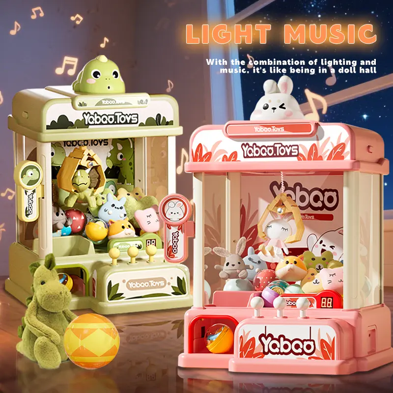 Children's claw machine, prize-dispensing toys, suitable for boys and girls, electronic claw machine, ideal for birthday parties, with lights and sounds, comes with 10 balls and 10 toys