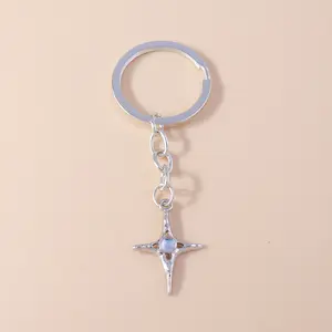 Romantic Moon Star Keychains Crystal Key Rings Gift for Women Men Car Key  Handbag Pendants Jewelry Making Accessorie