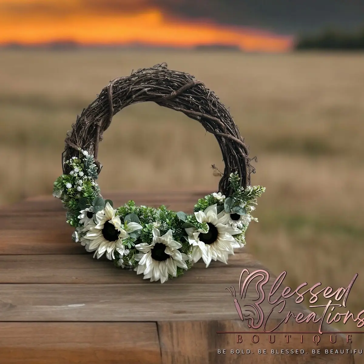 18” grapevine wreath