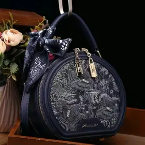H215-New versatile fashion butterfly handbag round shoulder crossbody bag