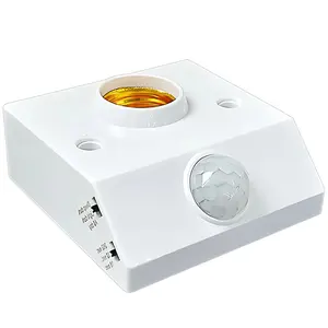 Intelligent Human Body Sensor E27 Lampholder, High Sensitivity Detection, Energy Saving and Environmental Protection Design, Suitable for Indoor and Outdoor, and Corridors and Other Uses