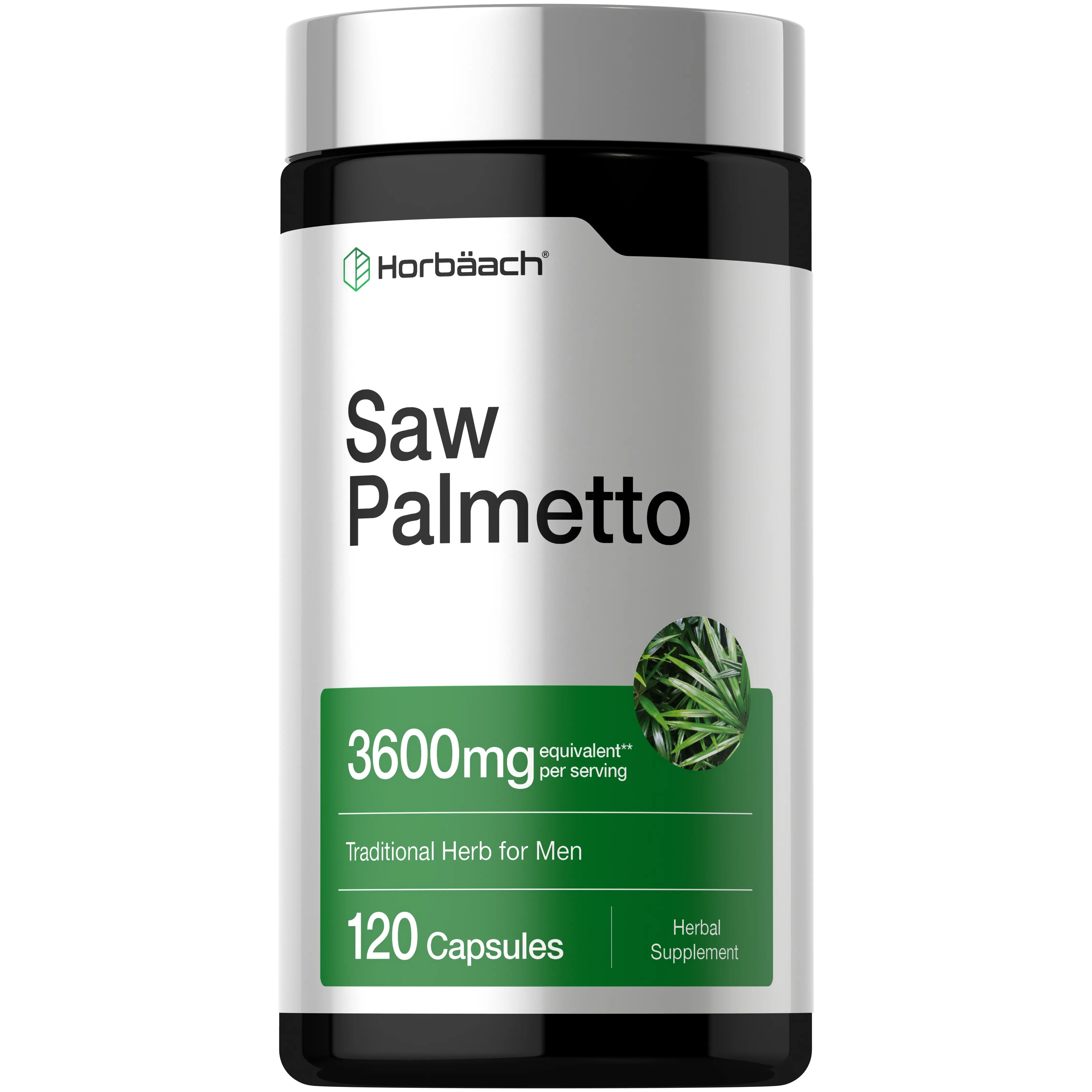 Horbäach Saw Palmetto Extract - 120 Capsules - Non-GMO and Gluten Free Formula - from Saw Palmetto Berries