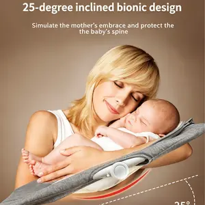 Premium Electric Infant Swing, Soft Comfort Baby Rocker with Canopy, Mosquito Net & Lullabies, Portable Soothing Bouncer Chair for Newborn Daily Use