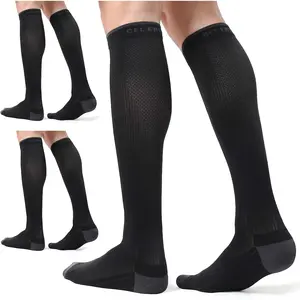 3 Pairs Compression Socks  Men and Women 20-30 mmHg Running Support Socks