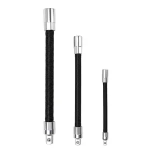 GJANSH Flexible Socket Extension Bar Set 3-Piece 1/2" 3/8" 1/4" Shaft Drive 10" 8" 6"-Spring-Loaded Detent Balls to Prevent Slipping, fathersdaygift fathersdaygift