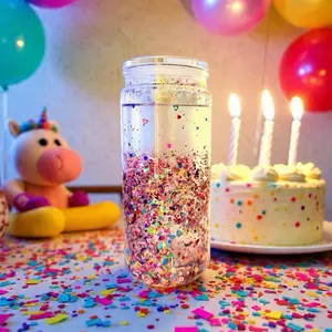 16 oz Snow Globe Tumblers with Vibrant Glitter for Festive Beverages. Various Colors, Personalization, and Embellishments Customizable by Request! Drinkware Reusable Washable Bottled Portable Mug