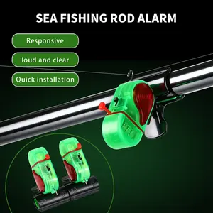 4 PCS Fishing Bite Alarm with LED Light,Fish Bite Alarm Sound Alert Bell, 2026 New Sensitive Smart Electronic Fishing Bells for Rods, Clip-On Electronic Fishing Alarms Bite Alarms for Fishing gifts fishermen whistle