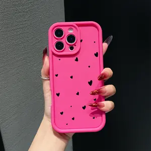 High bamboo rose red heart pattern, a phone case suitable for couples, applicable to phone models such as Apple 11/12/13/11/14/16/17/15/PRO/PROMAX/PLUS/Air, a good choice for boyfriends and holiday gifts