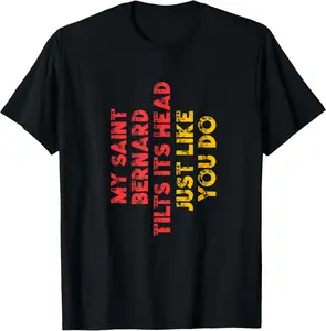 Saint Bernard Mom Dad Funny Dog Lover Owner Gift Women Men T-Shirt