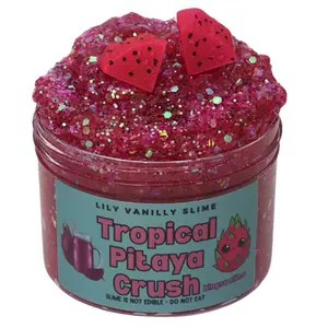 Tropical Pitaya Crush Bingsu Hot Pink Slime