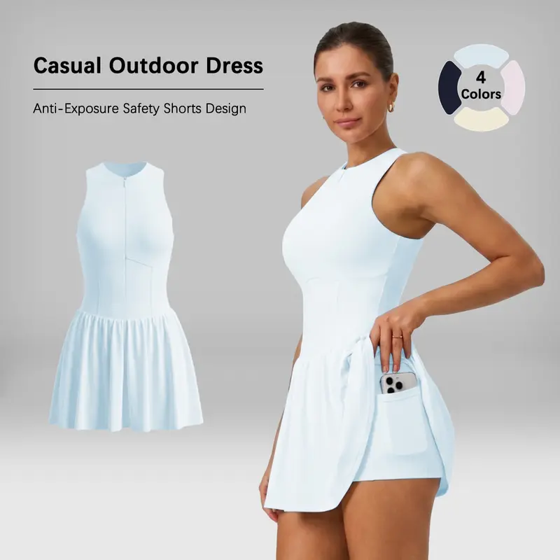 Athletic dress with built to pull down shorts - TikTok Shop Athletic dress with built to pull down shorts - TikTok Shop