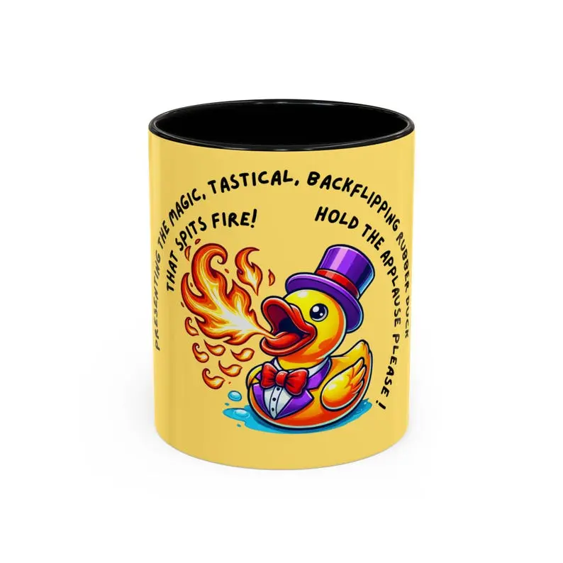 Lucifer Rubber Duck Hazbin Hotel Accent Coffee Mug (11, 15oz)