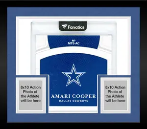 Framed Amari Cooper Dallas Cowboys Autographed 2021 Panini National Treasures Material Treasures 2 Color Jersey Relic #MTS-AC #18/25 Card - Fanatics Authentic Certified