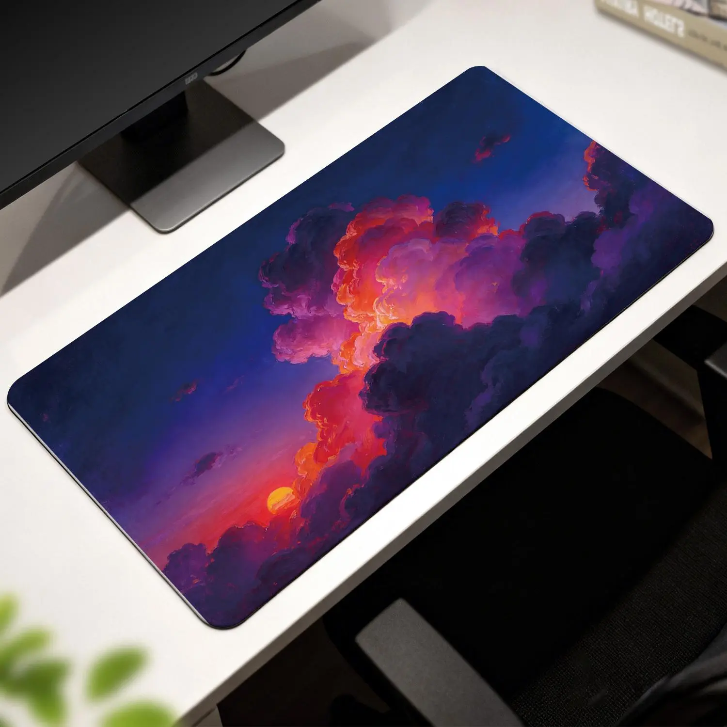 Premium Vibrant Print Rectangular Mouse Pad (40x80cm) - Anti-Drift Desktop Pad with Stitched Edges, Non-Slip Rubber Base, Precise Control, Durable Office Gaming Computer Accessory, Anti-Drift Mouse Pads, Desktop Mouse Pads