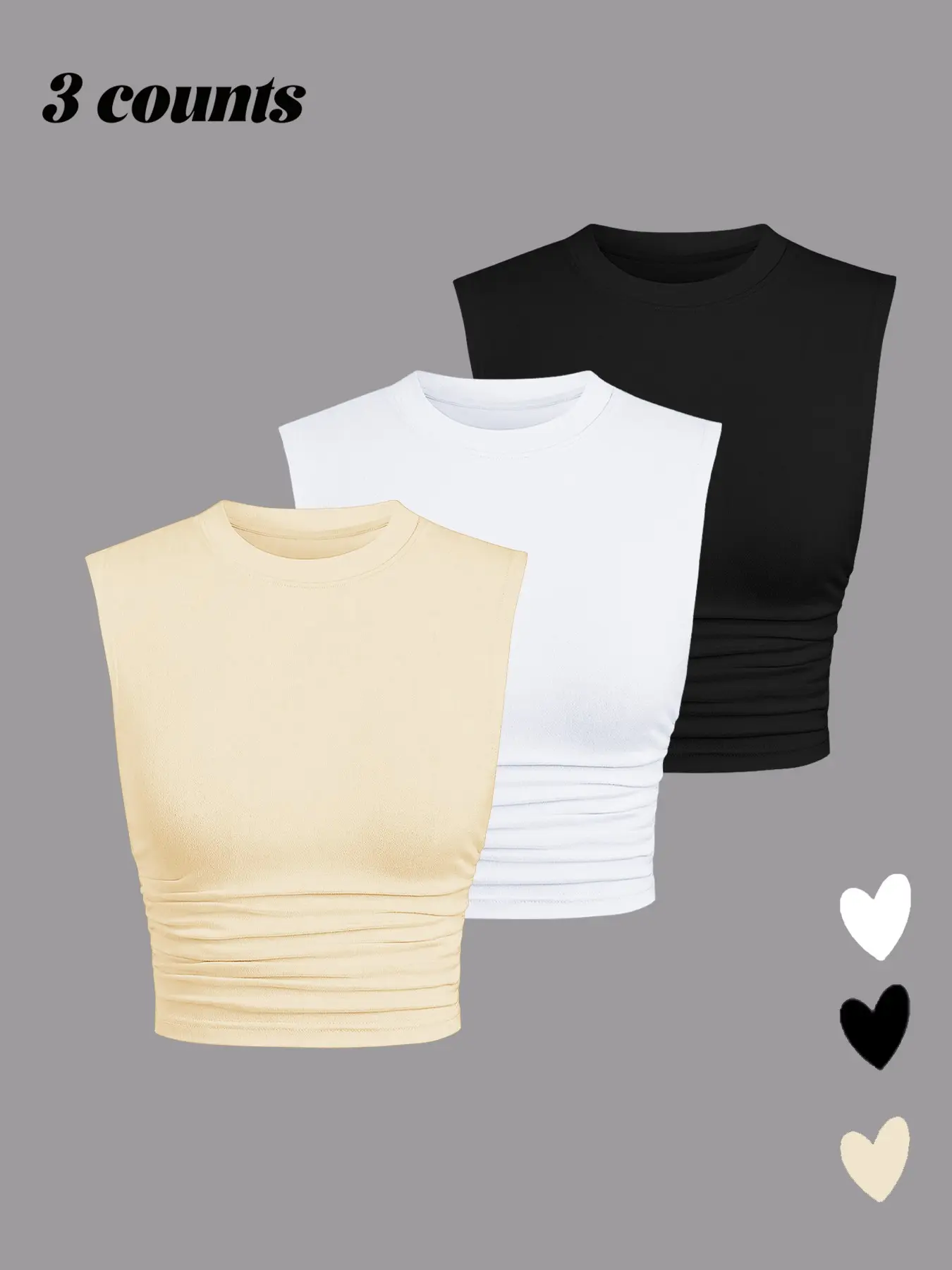 Y2K Women's Sexy Tank Top Set, Casual Short Sleeveless Design, Fitted Plain Pattern, Perfect for Workout Daily Wear, Daily Wear, Parties, Sports, Active Wear