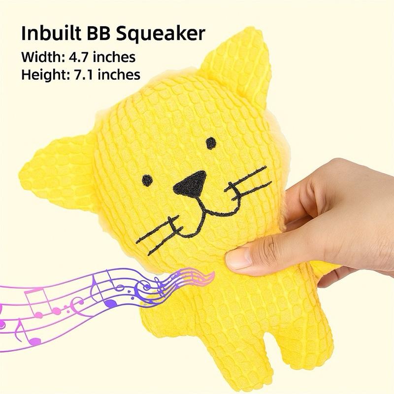 Squeaky Elephant Dog Toy – Interactive Plush Crinkle Toy for Puppies and Dogs | Durable Corduroy Chew Toy | Blue Animal Squeaker Toy for Small & Medium Pets