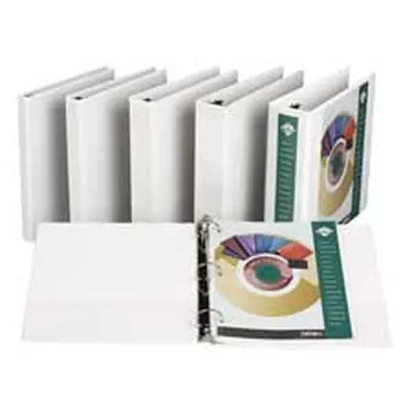 White Insertable Ring Binder - 1.5in Capacity, 8x11in Standard Size Sheet Compatible Document Organizer Binder, Office Stationery for Computers & Office Equipment