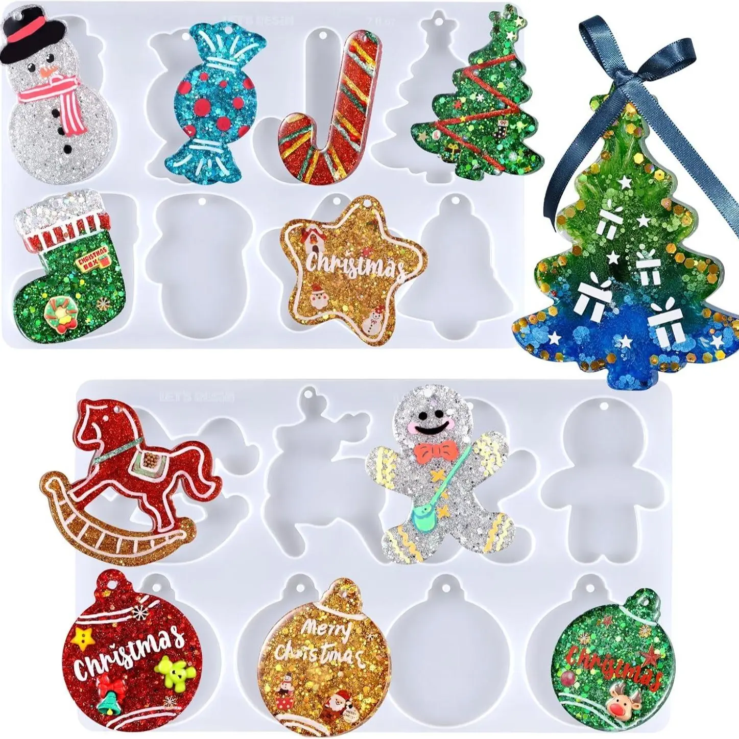 Christmas Pattern Keychain Mold