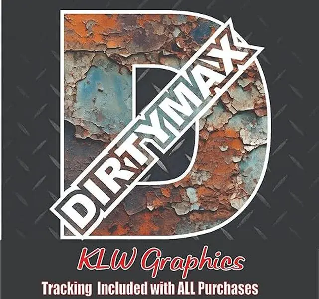 Dirtymax Duramax D Metal Rust White Letters Full Color Decal Sticker Turbo Diesel Truck 6.6 3.0 Crew Cab