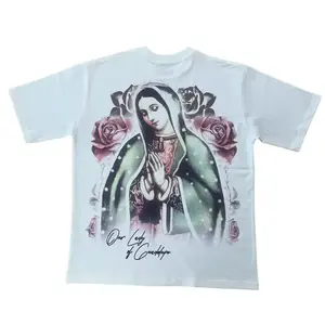 Our Lady of Guadalupe Oversize Graphic Tee - 100% Cotton 280 GSM Oversized