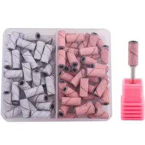Nail Sanding Bands150 Grit for Nail Drill, 80pcs Small Sanding Bands Files with 3mm Mandrel Nail Drill Bit for Acrylic Nail Gel(150#)