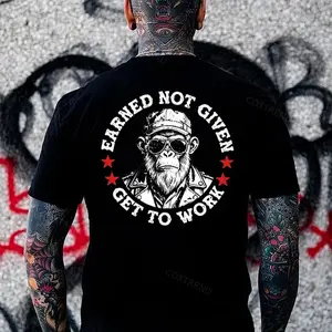 Earned Not Given Get To Work Monkey Print T-shirt, Hoodie & Sweater - Unisex Sizes S-5XL