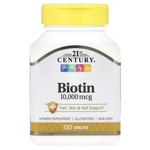 21st Century Biotin, 10,000 mcg, 120 Tablets