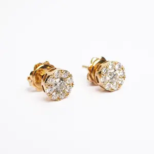 Diamond Illusion Stud Earrings 1.2 CT