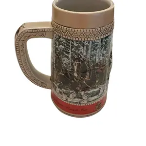 Beer Mug C Series Anheuser Busch Budweiser Clydesdale Holiday Stein Drinkware Ceramic Cup