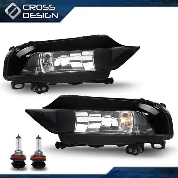 CROSSDESIGN LED DRL Headlight Fog Lights, 2-Piece Car Light Set for 2015-2016 Audi A3 (Driver & Passenger Side)