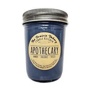 Apothecary | Scented Soy Wax Candle | Incense Patchouli Sandalwood Spice Scent | Housewarming Birthday Wedding Gift