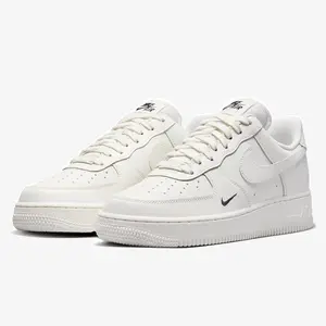 [NIKE] Air Force 1 '07 Sail Black Low Top Sneakers Casual AF1 Leather Comfortable Lifestyle Shoes Beige/Black HF1058-133
