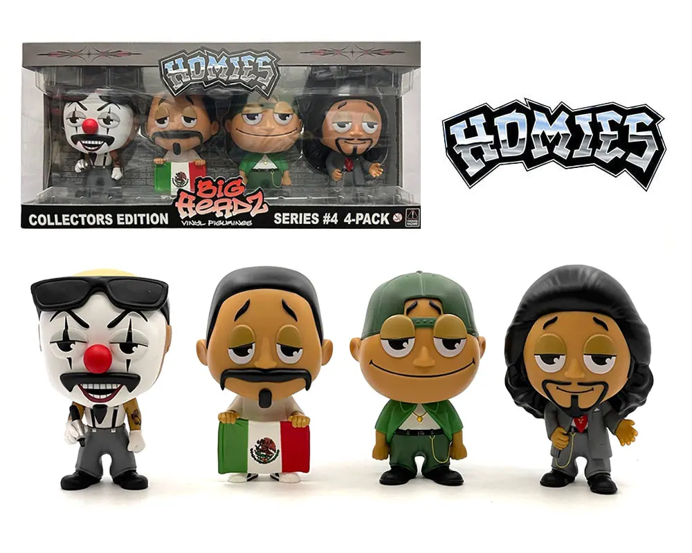 Homies Figures 4.5″ Big Headz Series 4 4-Pack Collector’s Edition