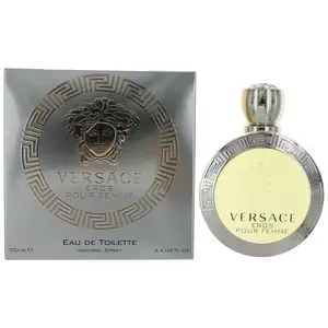 Versace Eros Pour Femme Eau De Toilette for Women -Sensual & Elegant Fragrance with Sicilian Lemon, Mandarin, Raspberry Notes