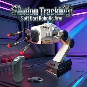 Smart Tracking Mechanical Arm Foam Blaster,Wearable Shoulder Mount,Dual Control Cool Inductive Robot Arm,Soft Dart Robotic Arm,Motion-Tracked Blaster,Motion Control Toy Machine with Wearable Shoulder Mount&Remote Control Toys for Boys Gifts for 8-12