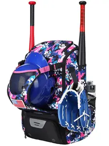 Baseball Bag for Teens Adults, Lightweight Baseball Bat Backpack with Shoe Compartment, Large Main Compartments for Helmets, Training