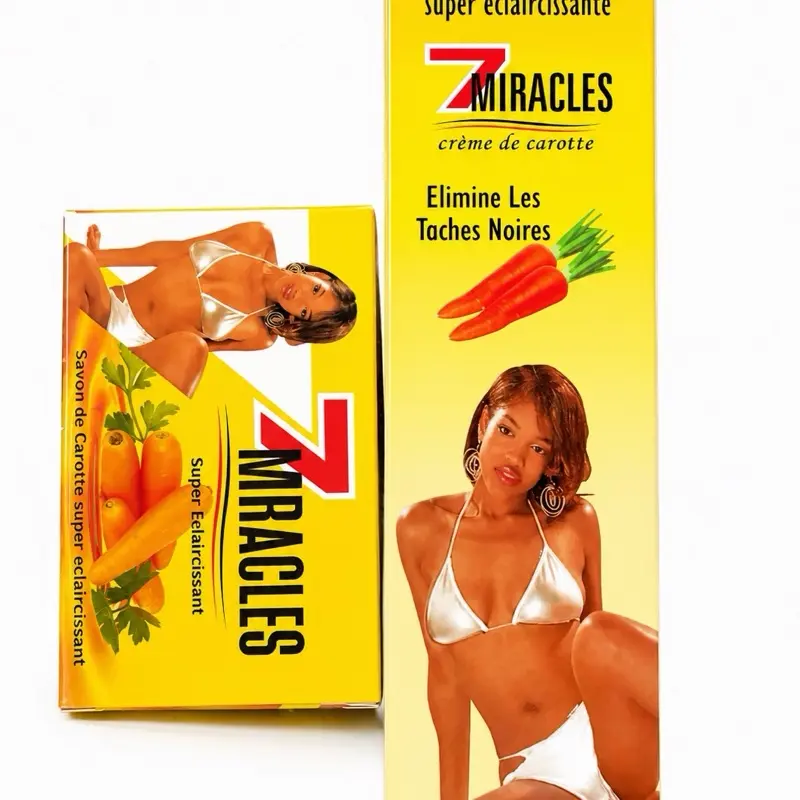 7 Miracles Carrot Cream Skin Brightening Cream and soap sets 70g.