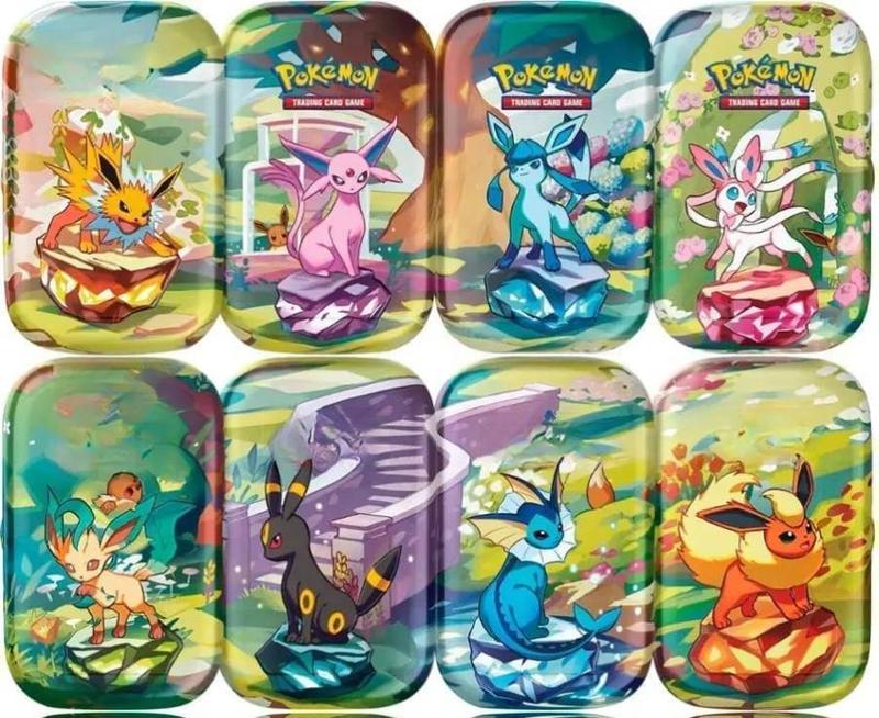 Pokemon TCG Scarlet & Violet 8.5 Prismatic Evolutions Mini Tin - 1 Random Art
