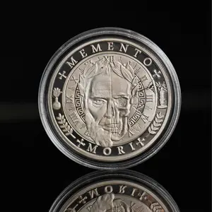 Memento Mori Coin 1 oz .999 Silver - Large Heavyweight Coin with Philosophy Design - Perfect Gift for Living with Purpose