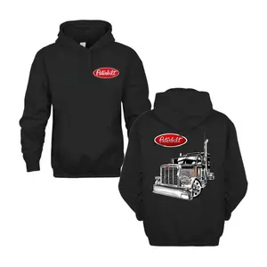 Peterbilt Hoodie, Classic Semi-Truck Front View Graphic, Premium Cotton Blend Fabric, Comfortable Unisex Fit, Perfect Gift for Truck Drivers & Big Rig Fans